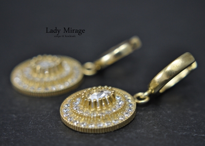 925 Silber Hängeohrringe Zirkonia - Funkelnde Ohrringe - Gold Silber Rosegold - Diamant - Braut Hochzeit - Handmade - Geschenk für Sie